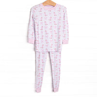 Rodeo Rose Bamboo Pajama Set, Pink