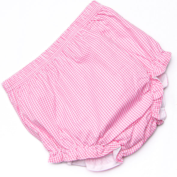 Strawberry Blooms Applique Diaper Set, Pink