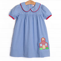 Saved by the Bell Applique Dress, Blue