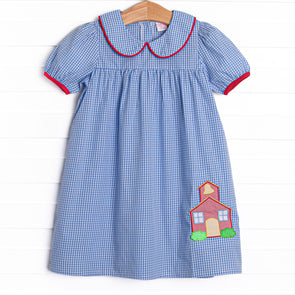 Saved by the Bell Applique Dress, Blue