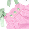 Strawberry Blooms Applique Short Set, Pink