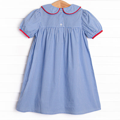 Saved by the Bell Applique Dress, Blue