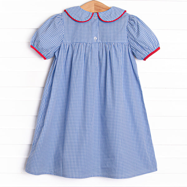 Saved by the Bell Applique Dress, Blue