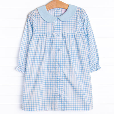 Prim and Proper Dress, Blue