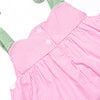Strawberry Blooms Applique Short Set, Pink