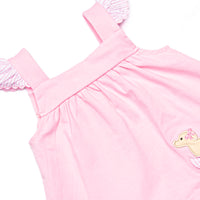 Paws & Paddles Applique Ruffle Short Set, Pink