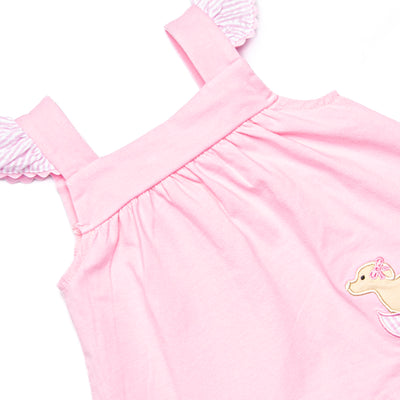 Paws & Paddles Applique Ruffle Short Set, Pink
