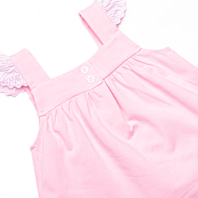 Paws & Paddles Applique Ruffle Short Set, Pink