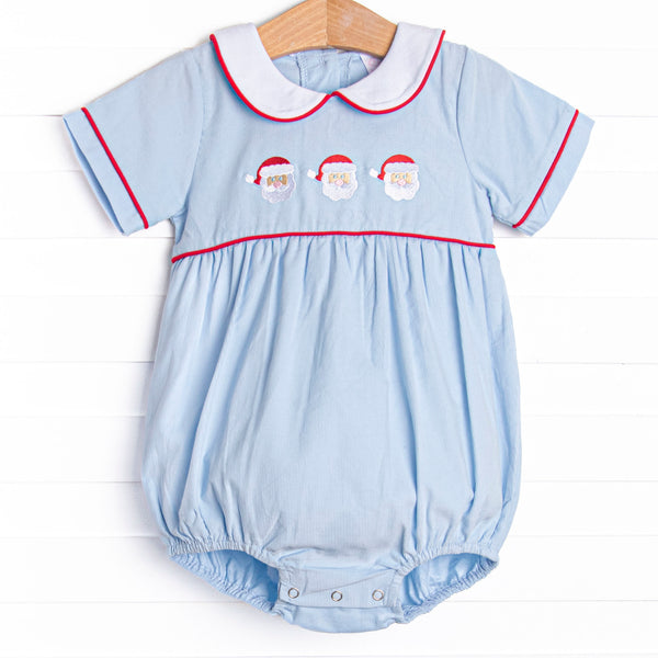 Santa Claus Craze Embroidered Bubble, Blue