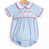 Santa Claus Craze Embroidered Bubble, Blue