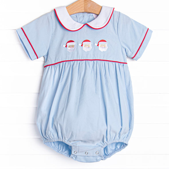 Santa Claus Craze Embroidered Bubble, Blue