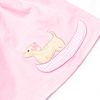Paws & Paddles Applique Diaper Set, Pink