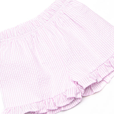 Paws & Paddles Applique Ruffle Short Set, Pink