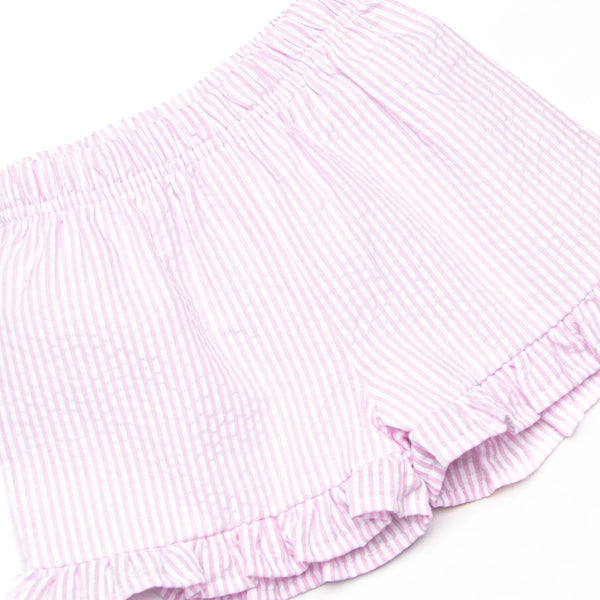 Paws & Paddles Applique Ruffle Short Set, Pink
