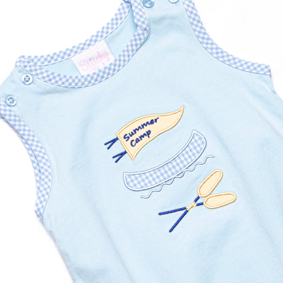Happy Camper Applique Bubble, Blue
