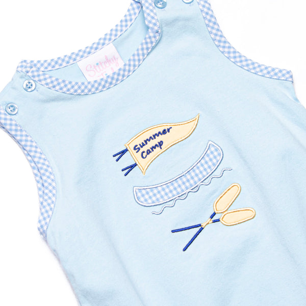Happy Camper Applique Bubble, Blue