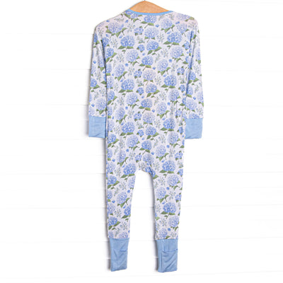 Hydrangea Blooms Bamboo Zippy Pajama, Blue