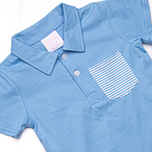 Levi Short Set, Medium Blue