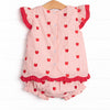 Grade School Gala Embroidered Diaper Set, Pink