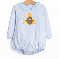 Shake Your Tail Feathers Applique Bubble, Light Blue