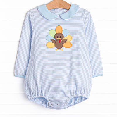 Shake Your Tail Feathers Applique Bubble, Light Blue
