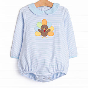 Shake Your Tail Feathers Applique Bubble, Light Blue