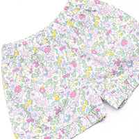 Blooming Bows Smocked Ruffle Short Set, Blue