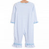 Shake Your Tail Feathers Applique Romper, Light Blue