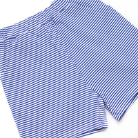 Evan Short Set, Green and Royal Blue Stripe