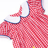 Color Me Happy Applique Dress, Red