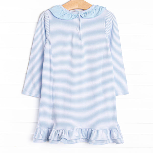 Shake Your Tail Feathers Applique Dress, Light Blue