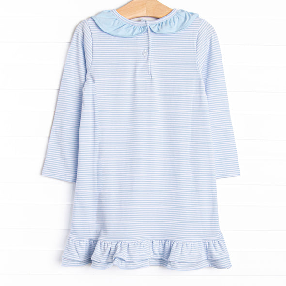 Shake Your Tail Feathers Applique Dress, Light Blue