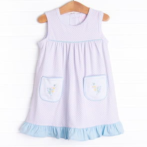 Bluebell Bundles Embroidered Pocket Dress, Pink