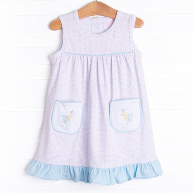 Bluebell Bundles Embroidered Pocket Dress, Pink