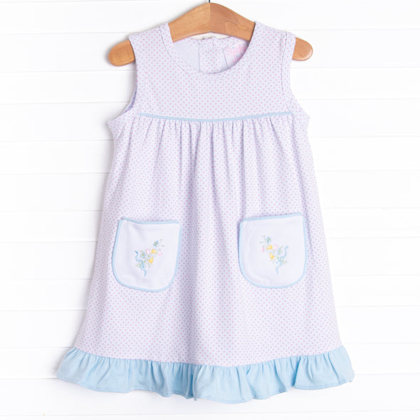 Bluebell Bundles Embroidered Pocket Dress, Pink