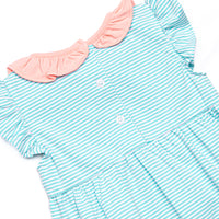 Aurora Bubble, Peach and Mint Stripe