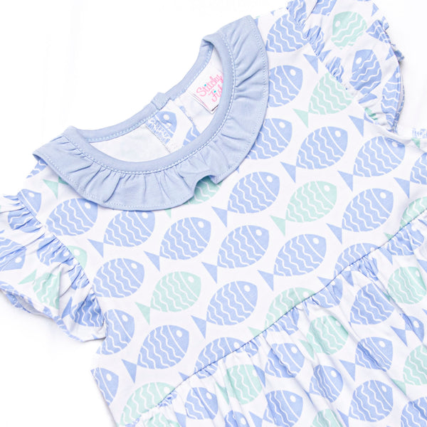 With the Tide Ruffle Bubble, Blue
