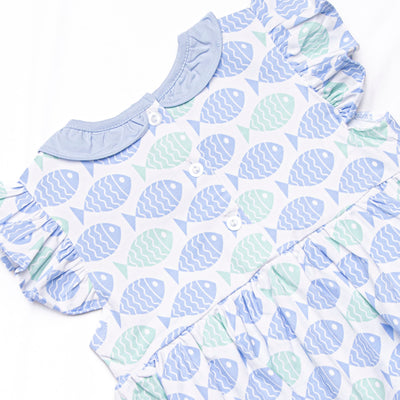 With the Tide Ruffle Bubble, Blue