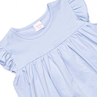 With the Tide Ruffle Short Set, Blue
