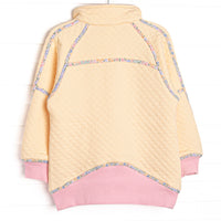 Harper Half Zip Pullover, Yellow and Pink