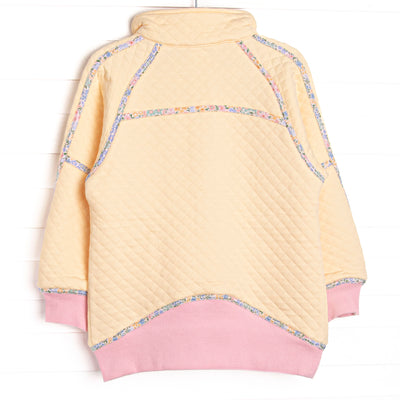 Harper Half Zip Pullover, Yellow and Pink