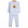 Shake Your Tail Feathers Applique Pajama Set, Light Blue