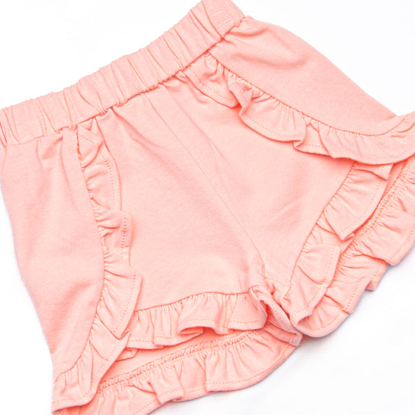 Laney Sleeveless Short Set, Peach and Mint Stripe