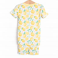 Sorrento Slices Bamboo Pajama Short Set, Yellow