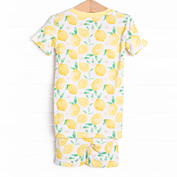 Sorrento Slices Bamboo Pajama Short Set, Yellow