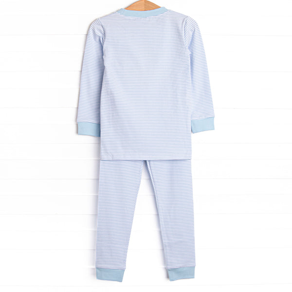 Shake Your Tail Feathers Applique Pajama Set, Light Blue