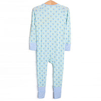 Turquoise Turtles Bamboo Boy Zippy Pajama, Green
