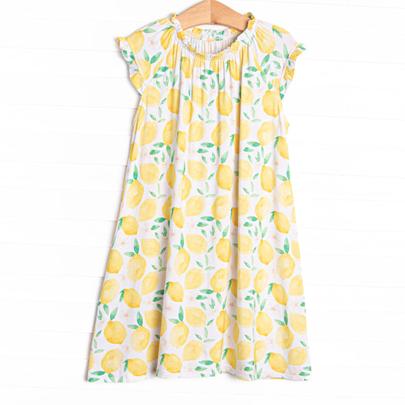 Sorrento Slices Bamboo Night Gown, Yellow