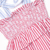 Patriotic Pinstripe Diaper Set, Red