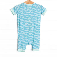 Lake Day Bamboo Short Zippy Pajama, Blue